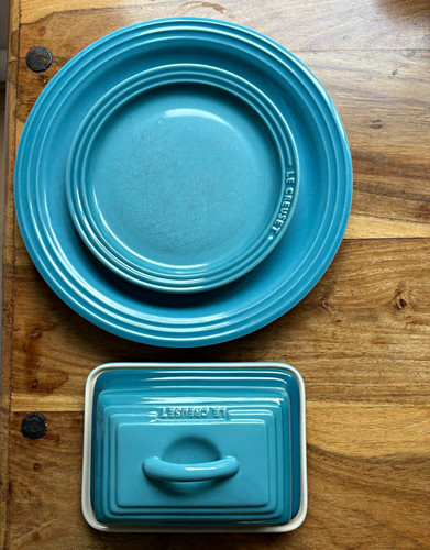 Creuset teal stoneware - creuset,