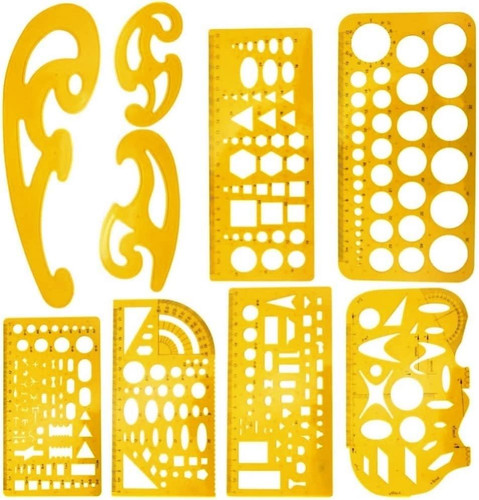 9pcs french curve and template - 9pcs,