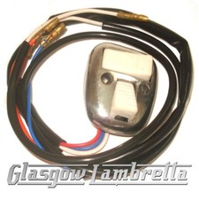 Lambretta Series 3 TV WHITE BUTTON POLISHED LIGHT & HORN SWITCH
