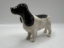 Beswick Small Black & White Cocker Spaniel Dog Figure H7.5cm x L10cm