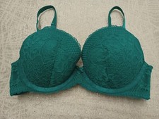 Debenhams wired and lightly push-up teal bra UK size 32D good condition 