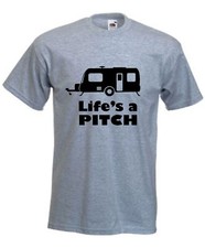 Life's A Pitch Caravan T-Shirt, Camping T Shirt, Funny Caravan TShirt, Glamping