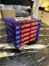 TDK FE-90EB  Sealed Cassette Tapes X 5. 90 Mins Recording Time.