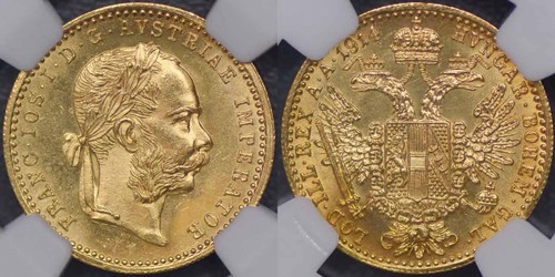 1914 ducat ngc ms64 - 1914,