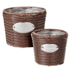 Set Of 2 Wicker Outdoor