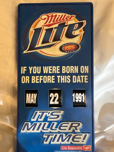 Vintage miller lite calendar - miller,