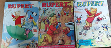 3 VINTAGE RUPERT BEAR ANNUALS