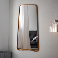 Mirror Large Full Length Gold Curved Metal Frame Leaner Wall Mirror 122cm x 58cm