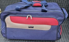 Antler Retro Navy Blue Red Travel / Case / Holdall With Wheels 69cm Long