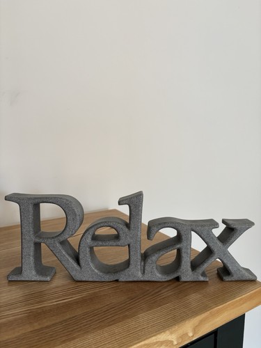 Ceramic grey speckled sign - grey,