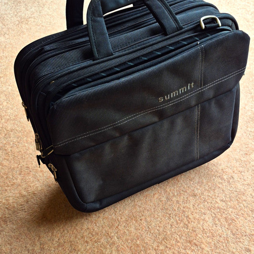 Summit black polyester laptop - summit,