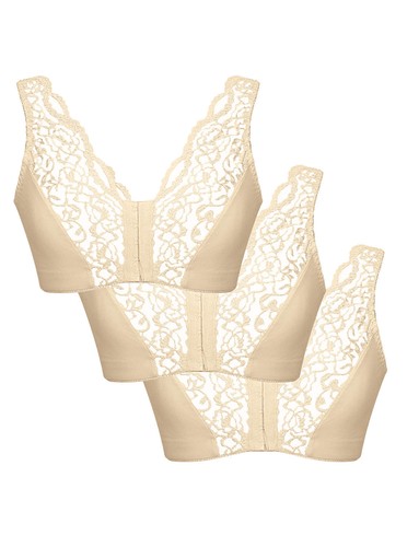 Pack bra cotton lace - of,