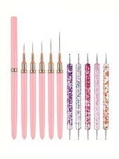 10 Pcs Nail Art Brushes Nail Dotting Tool Nail Art Tools 2 in1 Nail Art Tool Set