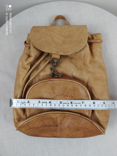 Tan leather mini rucksack - tan,