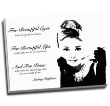 AUDREY HEPBURN QUOTES Canvas Print Wall Art 24x18"