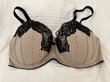 Stella McCartney Beige/black Bra  & Thong 34D