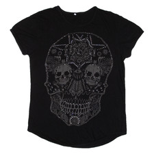 Skulls Womens T-Shirt Black S