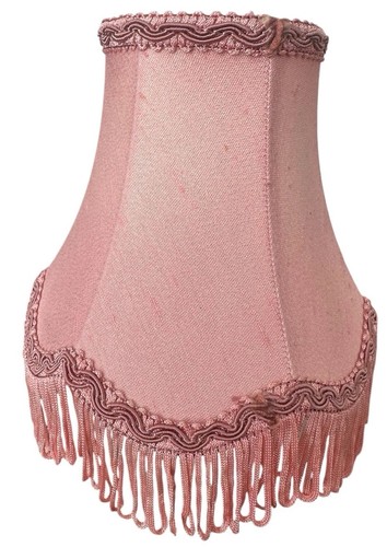 Vintage lampshade pink fabric - ,