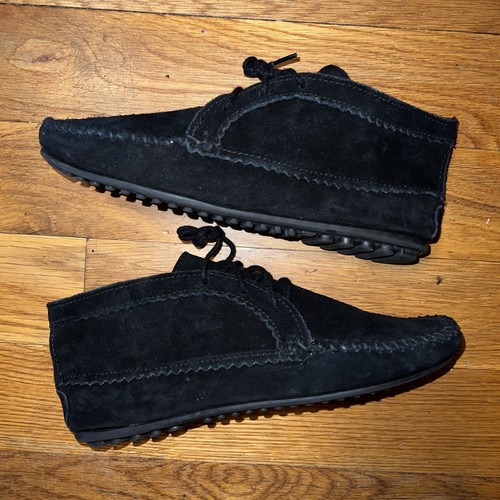 Minnetonka suede black - minnetonka, ankle