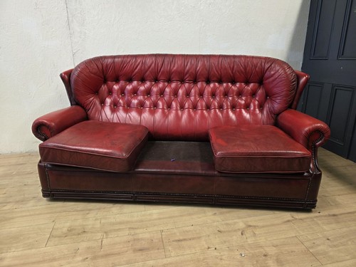 Blood leather chesterfield - blood,