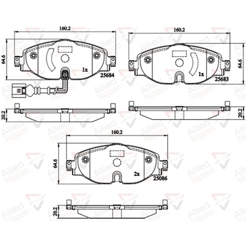 Brake pads set for - brake,