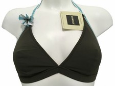 Khaki & Turquoise Bikini Top
