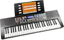 RockJam 54 Key Keyboard Piano with Sheet Music Stand RJ541 Piano note-N/O