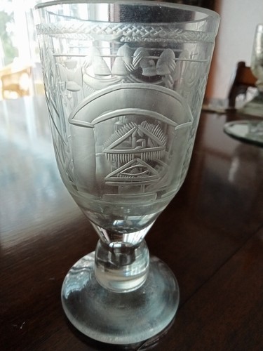 Superb masonic goblet - masonic,