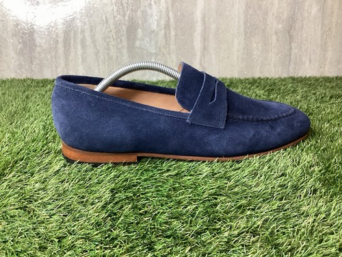 Barker ledley navy blue suede - barker,