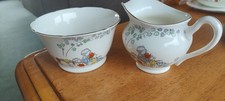 Heathcotr China Tulip Suger Bowl And Milk Jug Small Chip On Duger Bowl