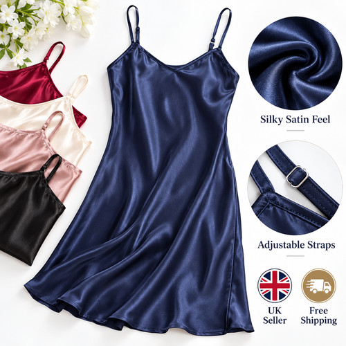 Women satin silk nightdress - satin,