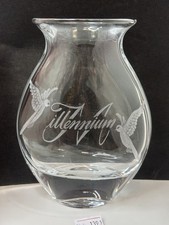 Ltd Edition 16 Of 2000 Glass Vase Millennium Signed To Base 
