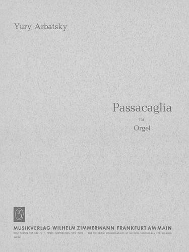 Passacaglia organ arbatsky - organ,