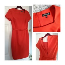 Women's Debenhams Dress UK10 Orange Pencil Dress with belt Business, Formal Wear