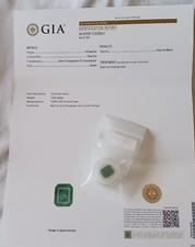 GIA Certified 7.02 Ct  Loose Green Natural Beryl, Emerald Shape Gemstone 