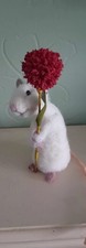 Needle Felted Cute White Mouse