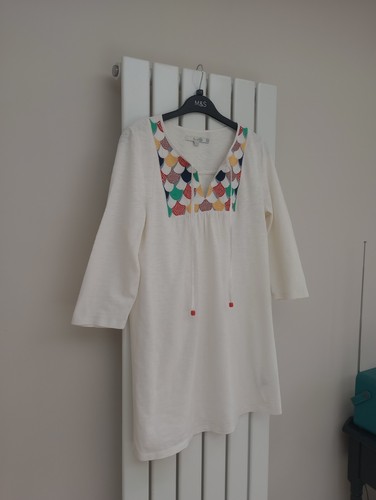 Boden cream cotton tunic - cotton, top