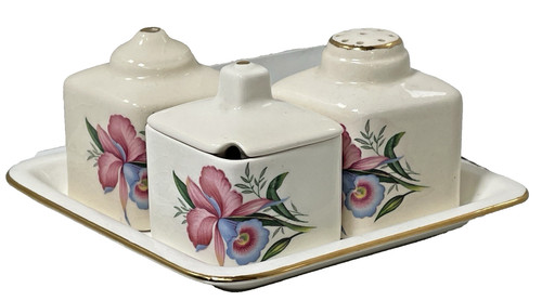 Vintage piece cruet set - 3,