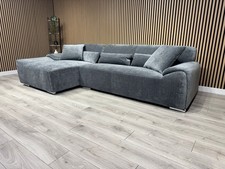 MODENA Large Fabric LHF Open End Chaise Corner Sofa - RRP £2,499