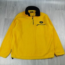 Vintage Retro Y2K Strongbow Cider Yellow Novelty Pullover Fleece Jumper Merch L