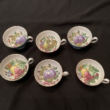 X6 Aynsley Fruit Tea Cups ~