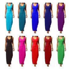 Womens Racer Maxi Dress Ladies