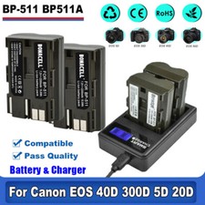 2X For Canon BP-511 Battery /