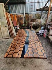 Black Hexagon Honeycomb Epoxy