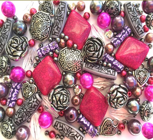 Fuchsia pink jewellery - pink, making