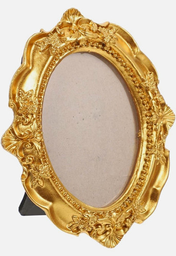 Gold ornate oval tabletop - ornate,