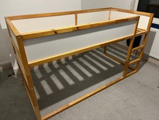 IKEA Kura Children's Reversible bed, white/pine 90x200 cm. Includes Jungle Tent