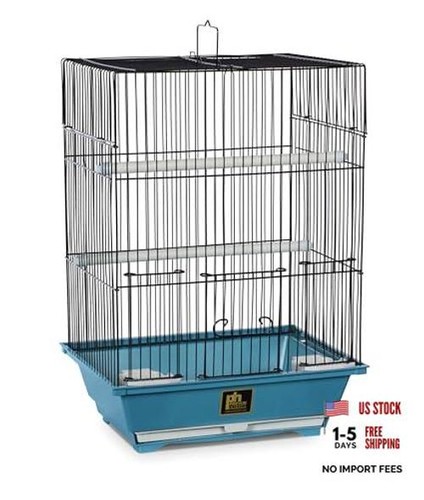 Blue bird cage 3 - blue, 11.3"l
