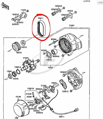 Genuine oem generator - generator, belt