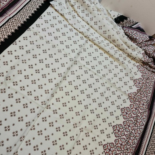 Ivory panel crepe material - panel,